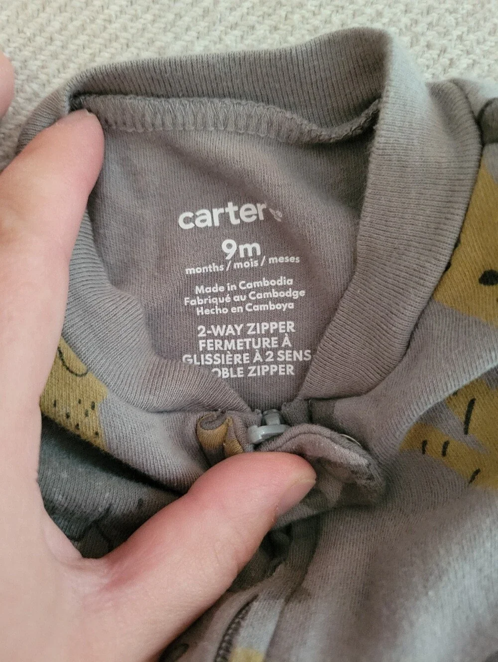Set Of 3 Pajamas Footed Sleepers Size 6-9 Months